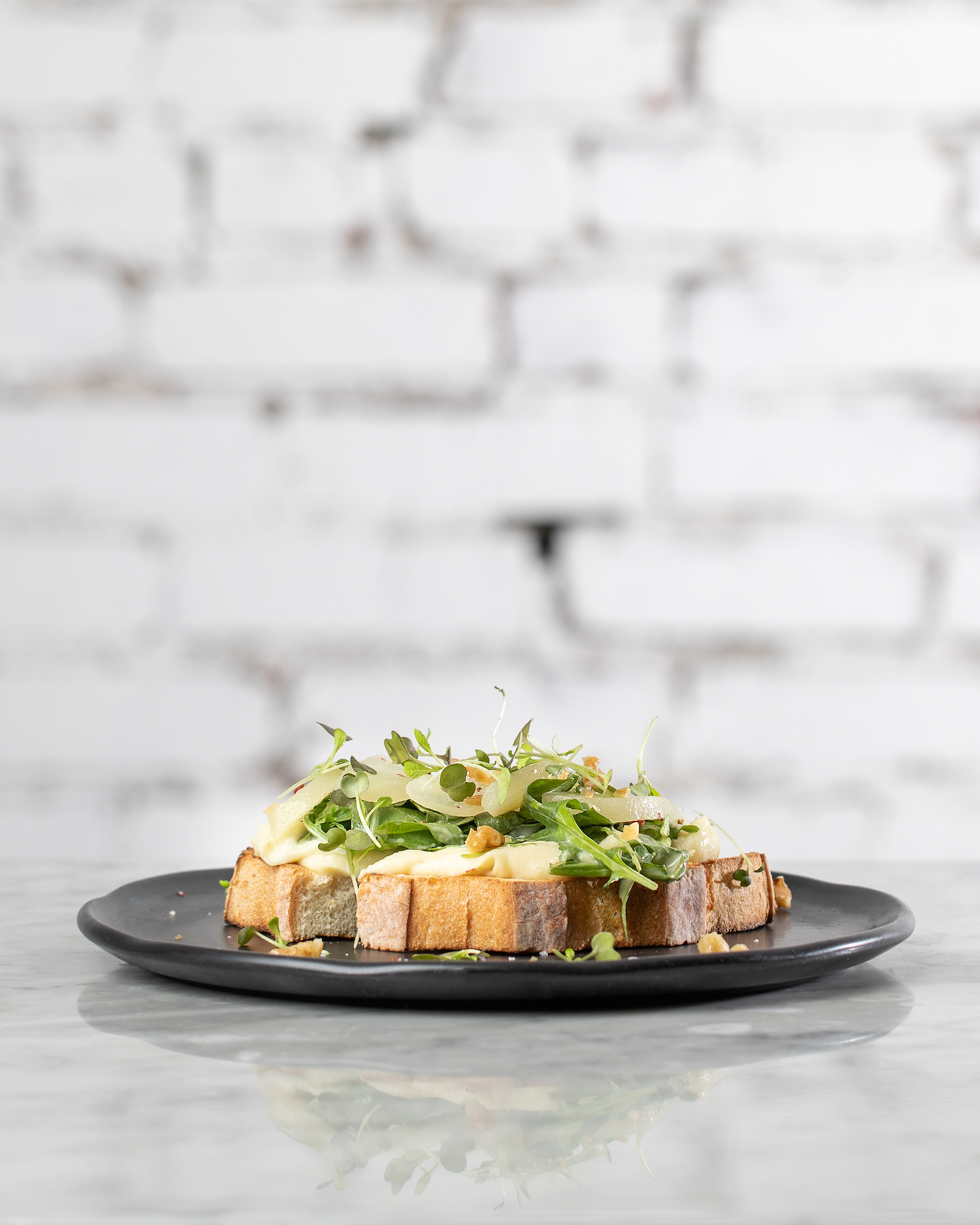 Parsnip and pear toast